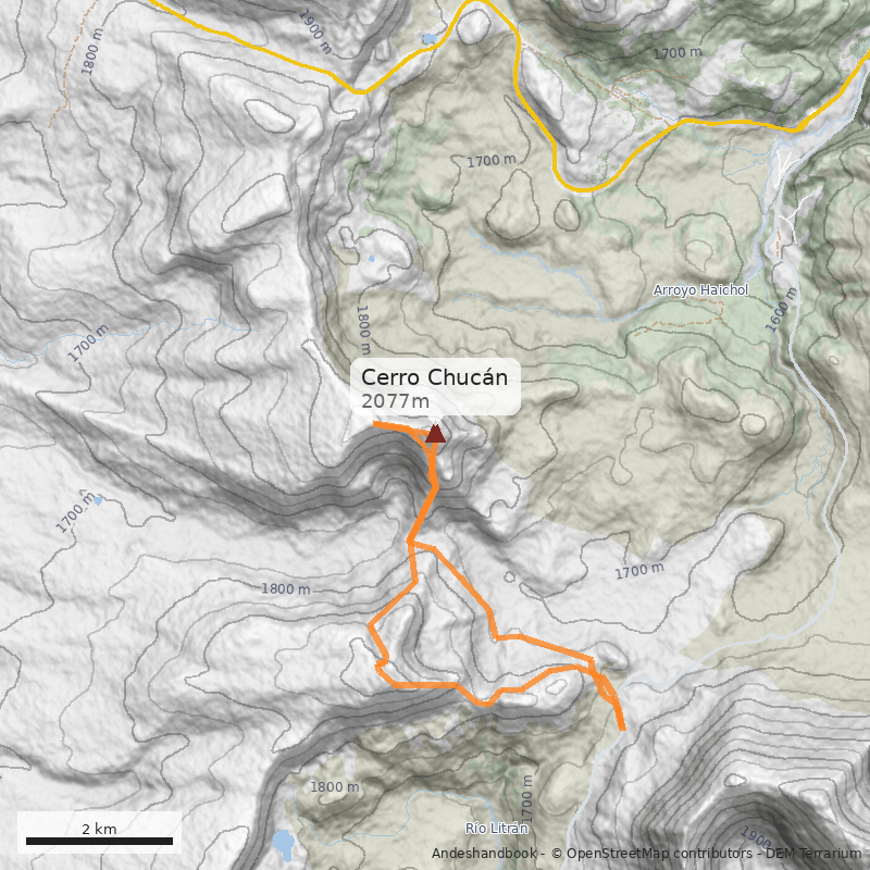 Mapa Cerro Chucán