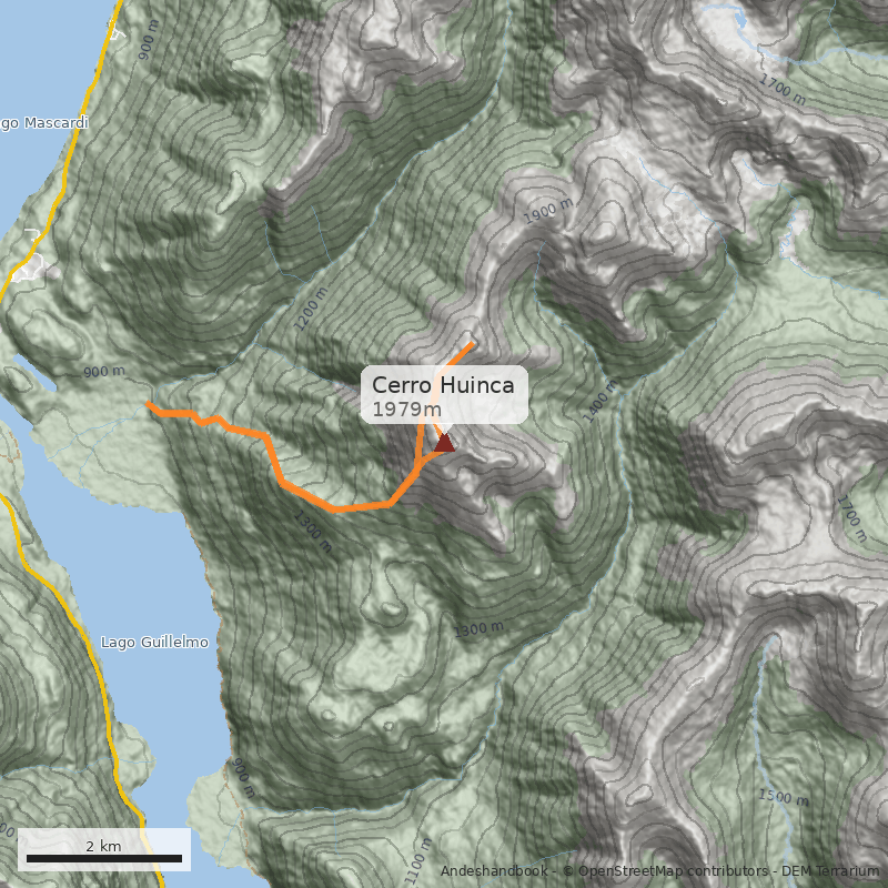 Mapa Cerro Huinca