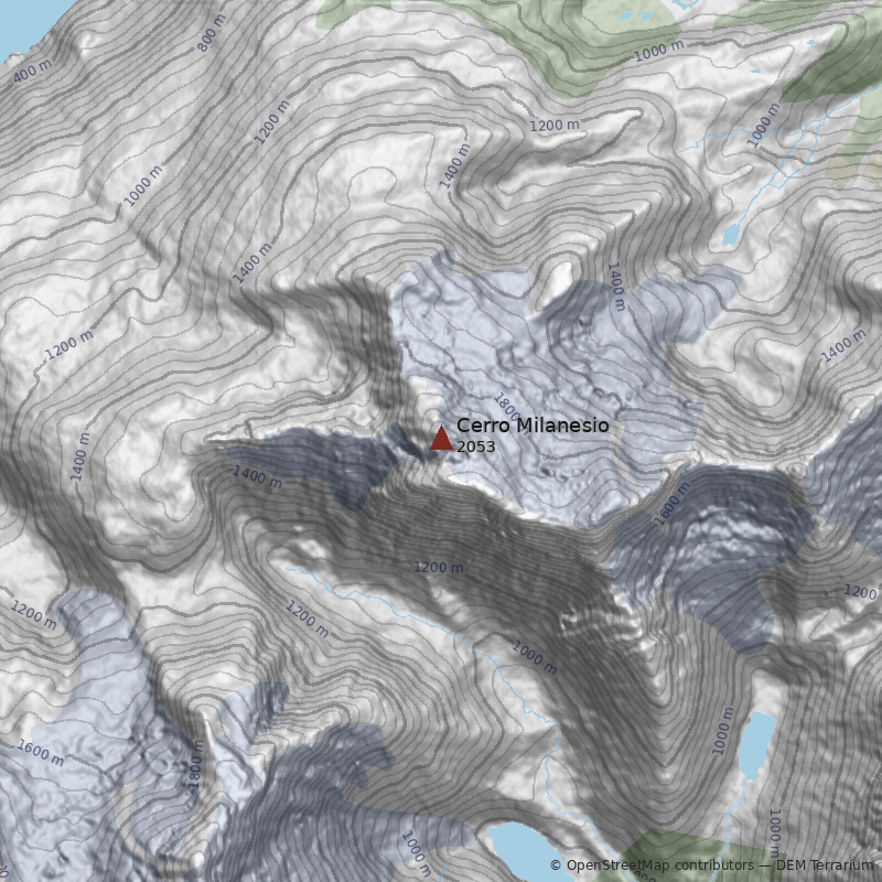 Mapa Cerro Milanesio