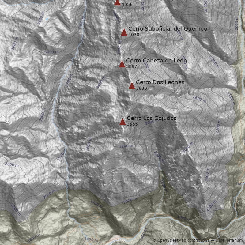 Mapa Cerro Los Cojudos