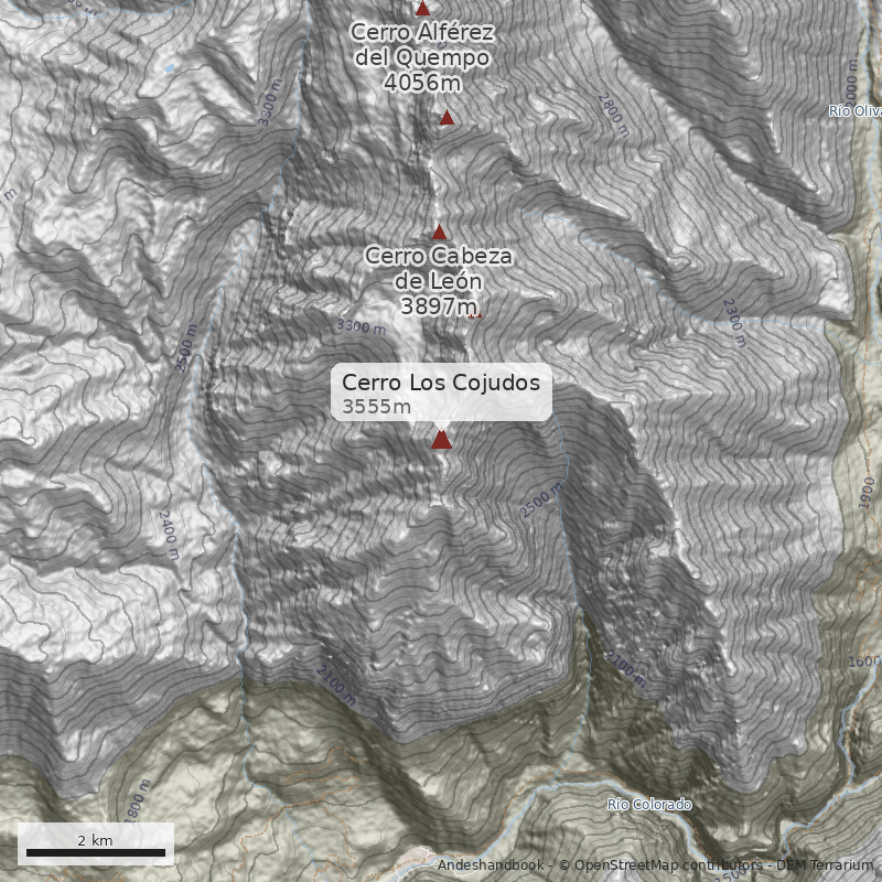 Mapa Cerro Los Cojudos