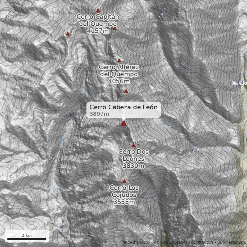 Mapa Cerro Cabeza de León