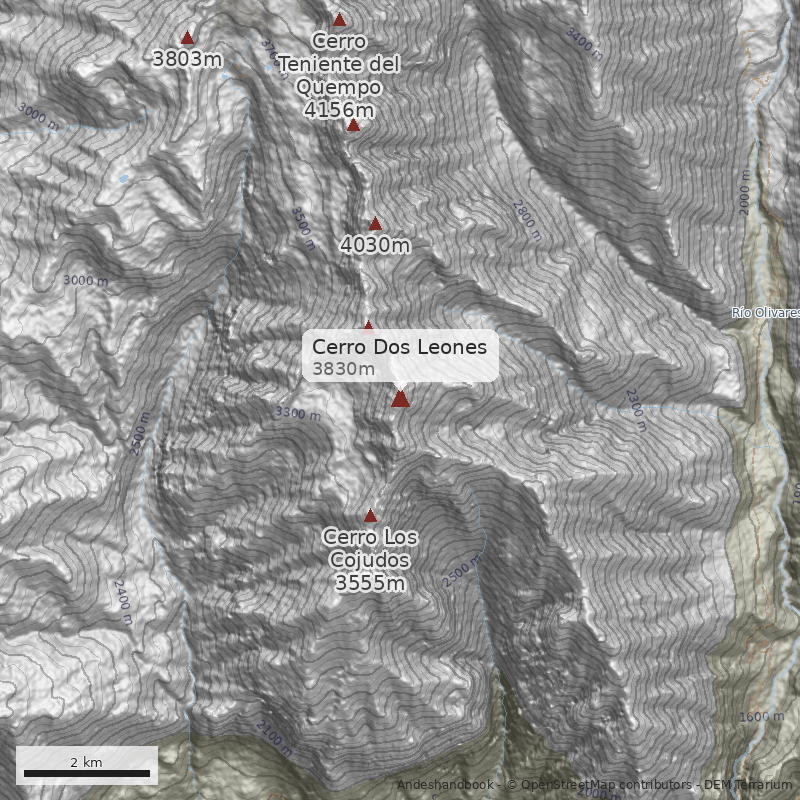 Mapa Cerro Dos Leones