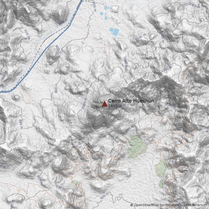 Mapa Cerro Alto Huechún