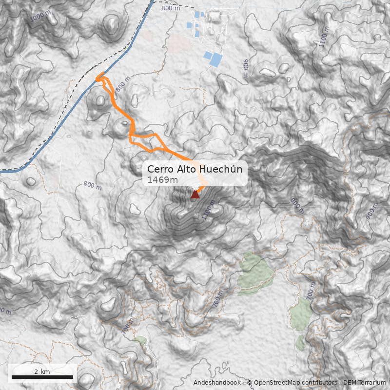 Mapa Cerro Alto Huechún