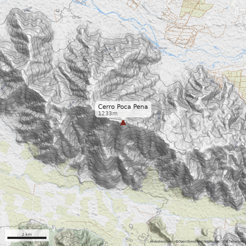 Mapa Cerro Poca Pena