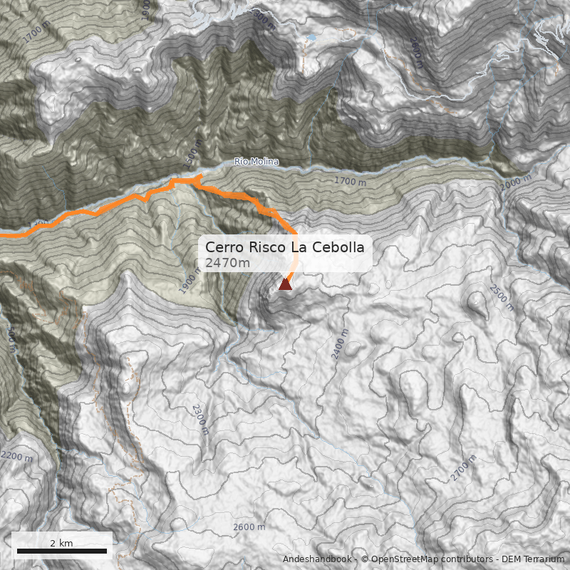 Mapa Cerro Risco La Cebolla