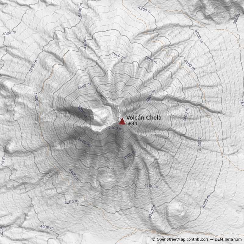 Mapa Volcán Chela