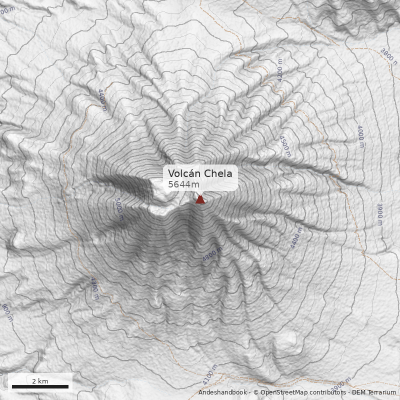 Mapa Volcán Chela