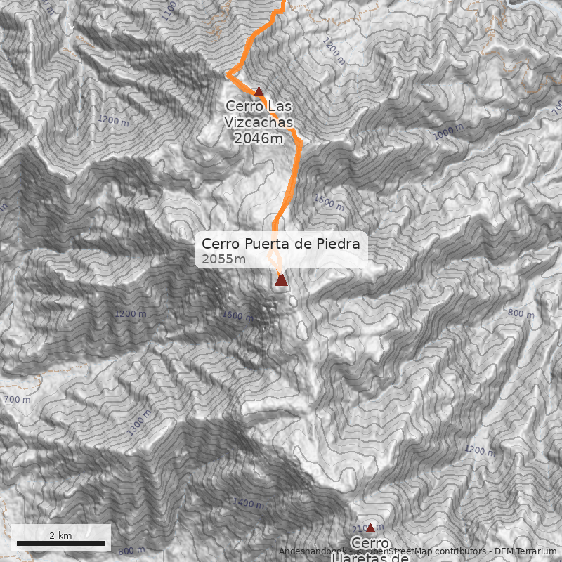 Mapa Cerro Puerta de Piedra