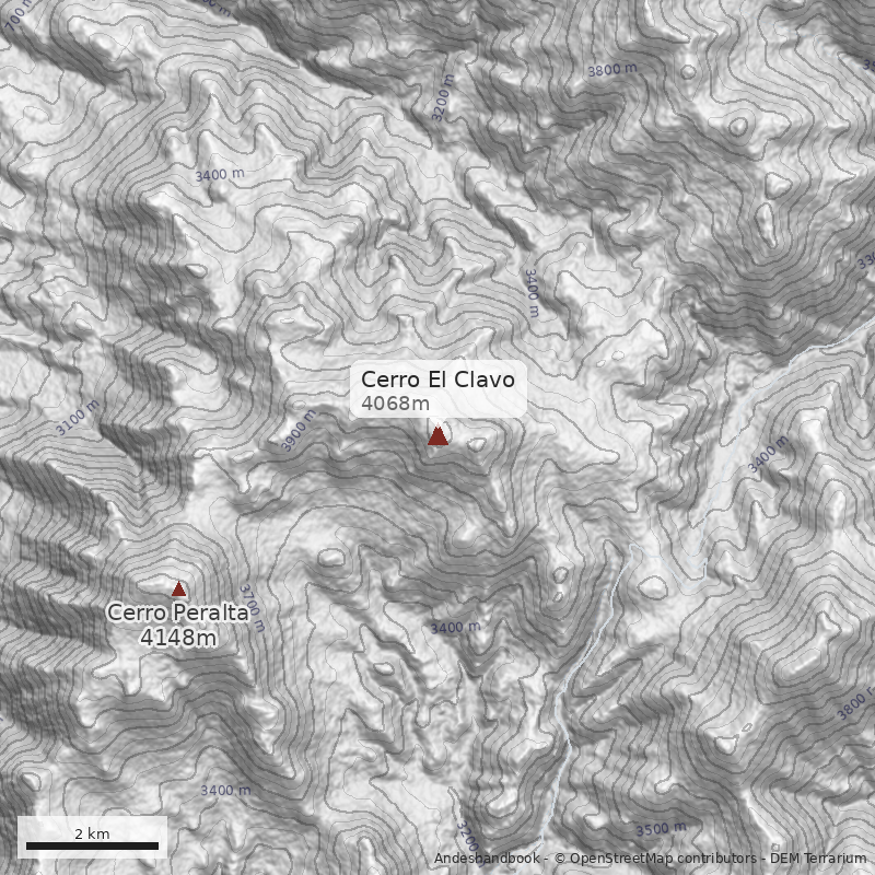 Mapa Cerro El Clavo