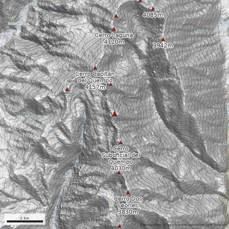 Mapa Cerro Alférez del Quempo