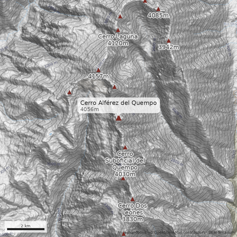 Mapa Cerro Alférez del Quempo