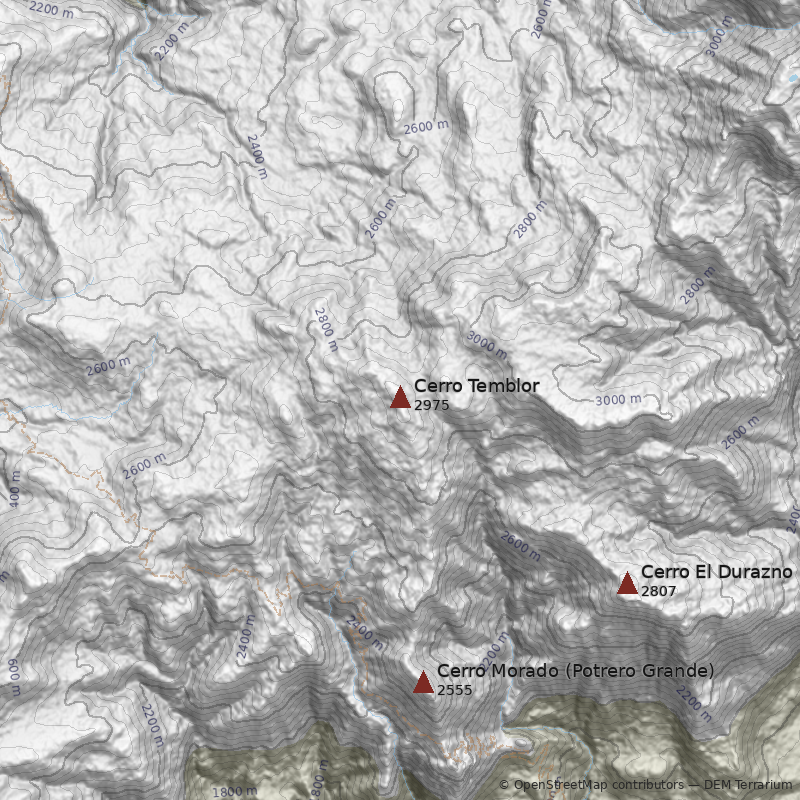 Mapa Cerro Temblor