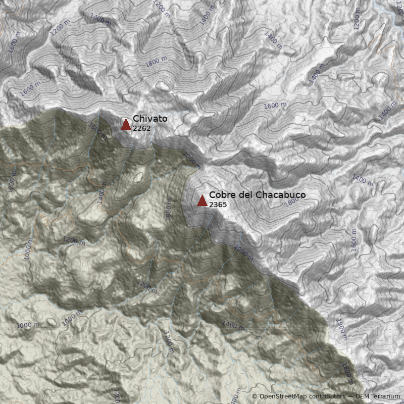 Mapa Cerro Cobre del Chacabuco
