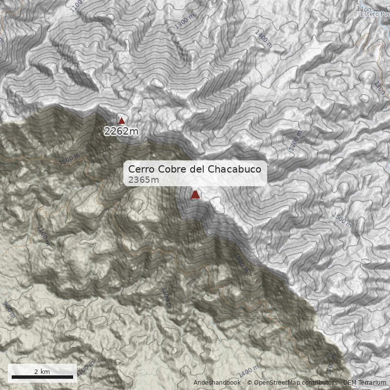 Mapa Cerro Cobre del Chacabuco