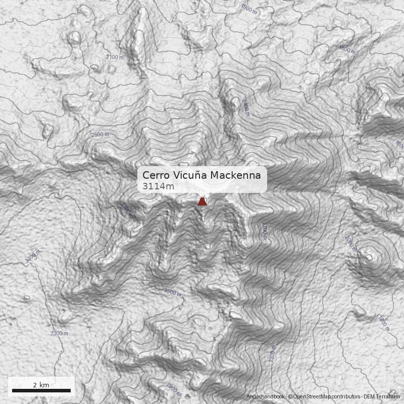 Mapa Cerro Vicuña Mackenna