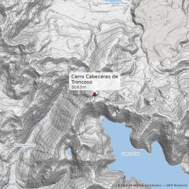 Mapa Cerro Cabeceras de Troncoso