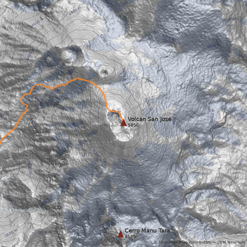 Mapa Volcán San José