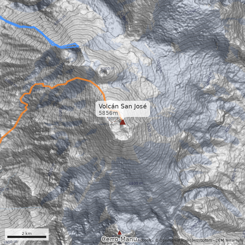 Mapa Volcán San José