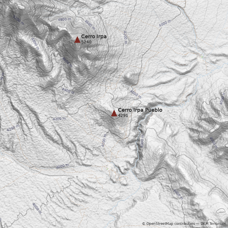 Mapa Cerro Irpa Pueblo