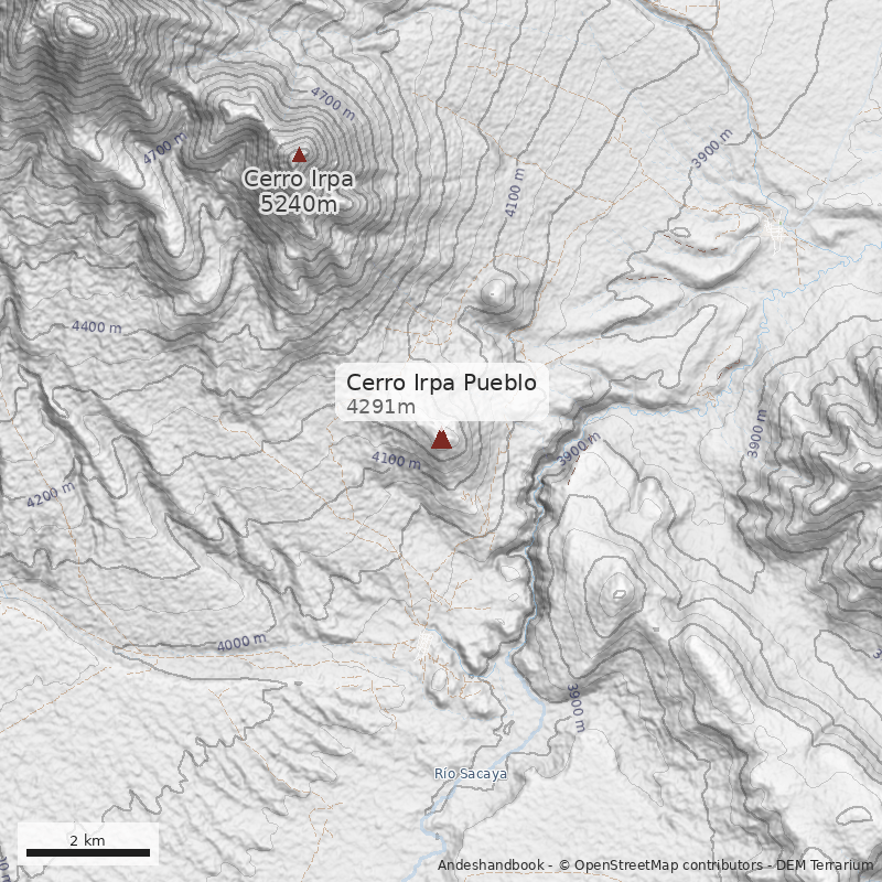 Mapa Cerro Irpa Pueblo