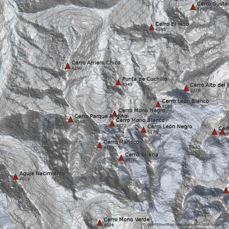 Mapa Cerro Mono Negro