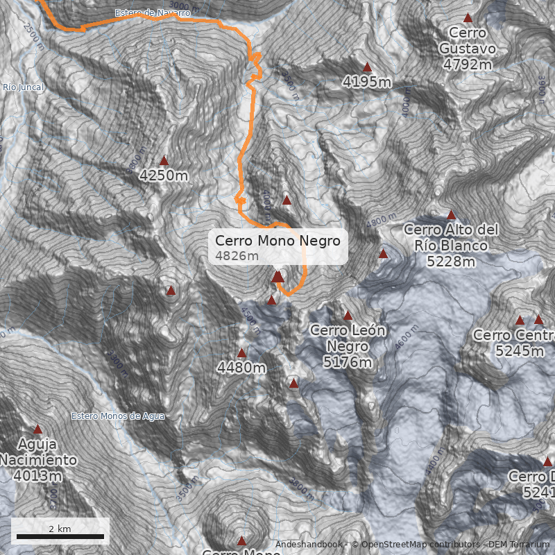 Mapa Cerro Mono Negro