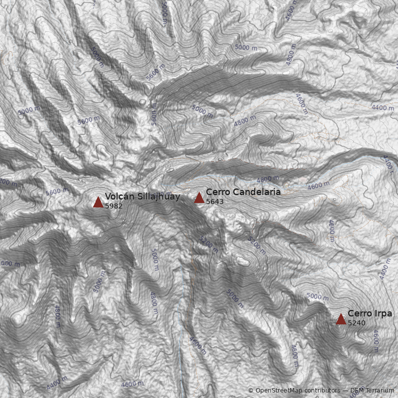 Mapa Cerro Candelaria 