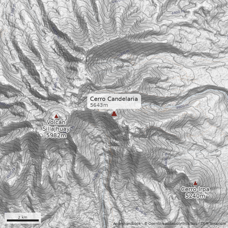 Mapa Cerro Candelaria 