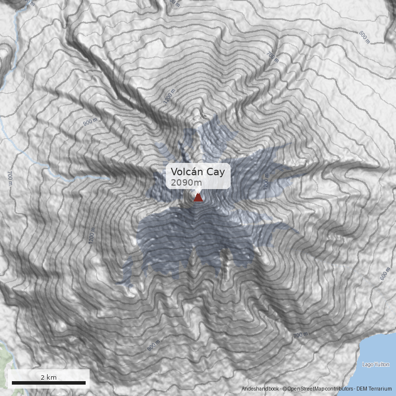 Mapa Volcán Cay