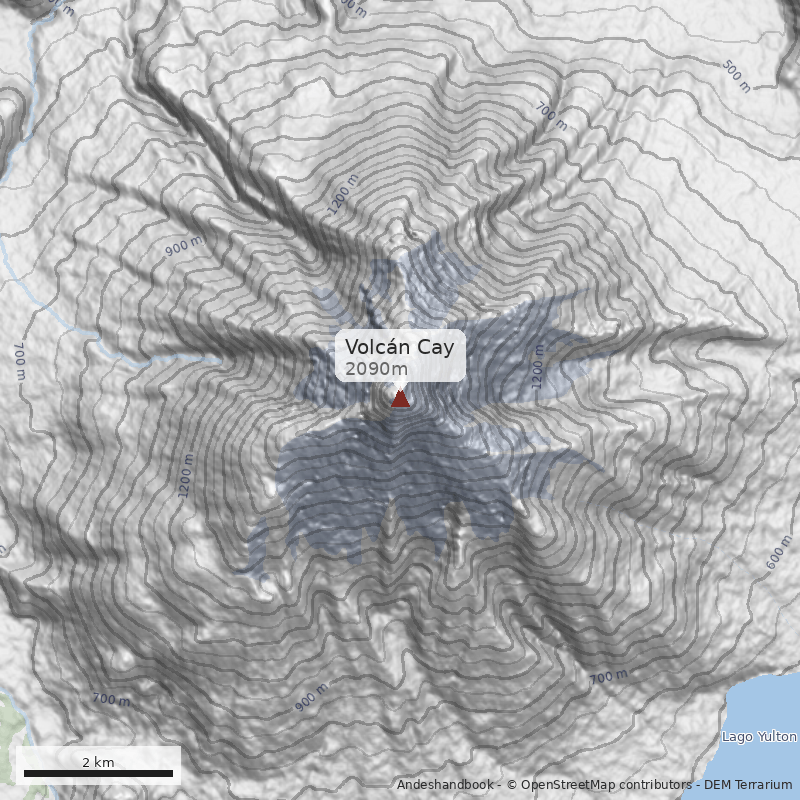 Mapa Volcán Cay