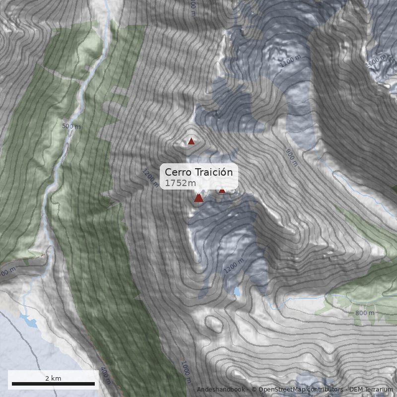 Mapa Cerro Traición