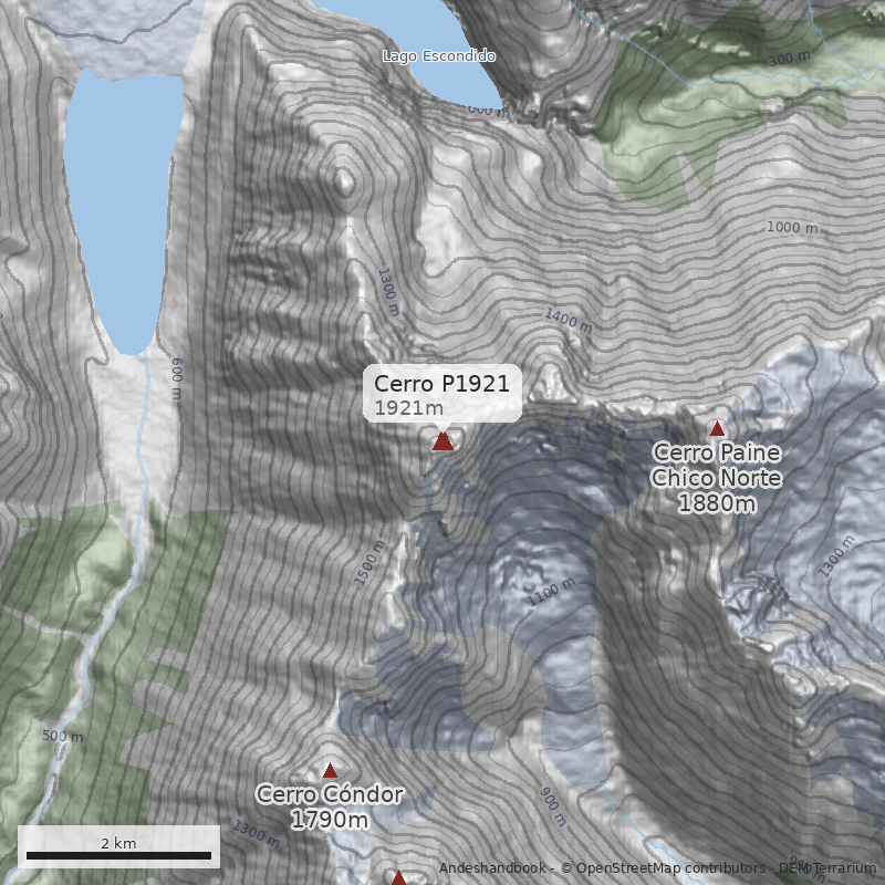 Mapa Cerro P1921