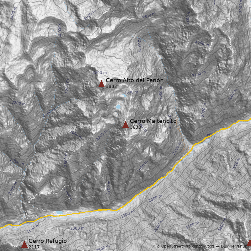 Mapa Normal desde Laguna del Maitencito