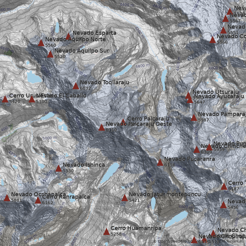 Mapa Cerro Palcaraju