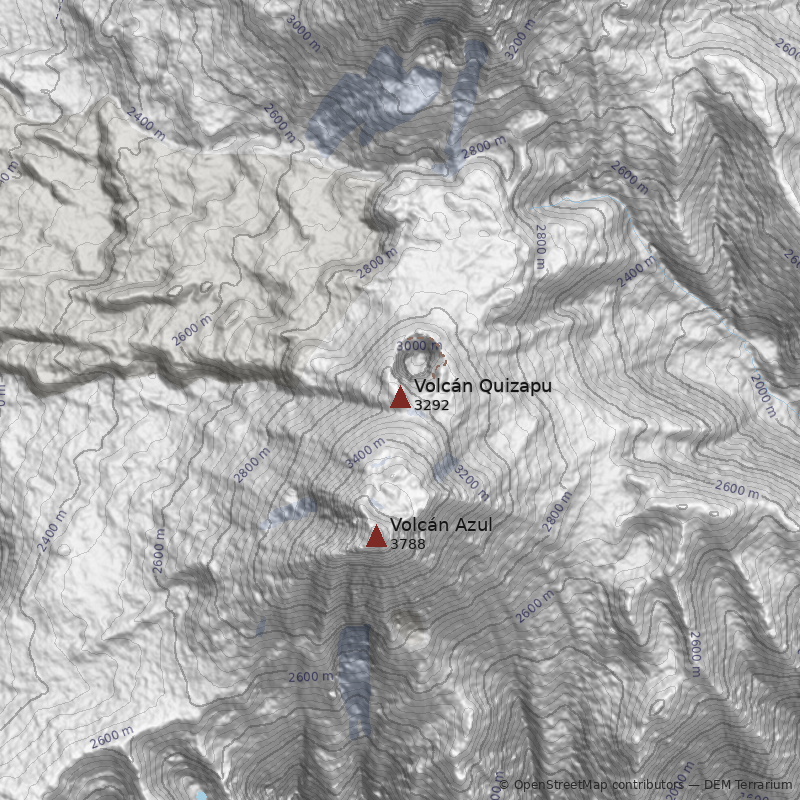 Mapa Volcán Quizapu