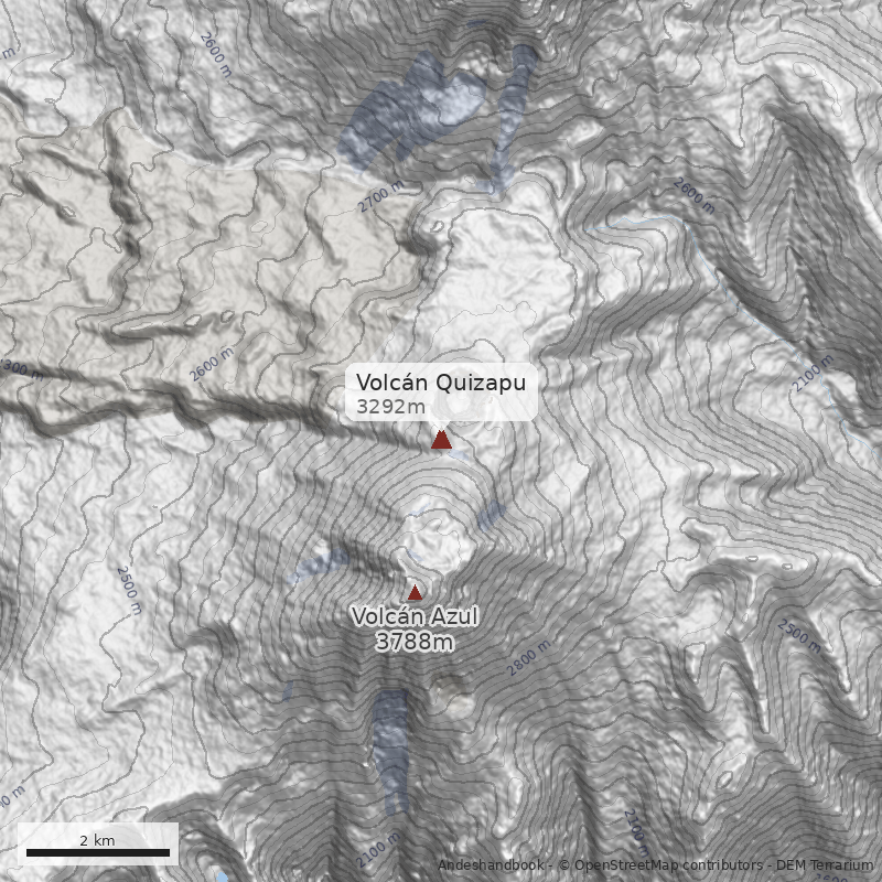 Mapa Volcán Quizapu