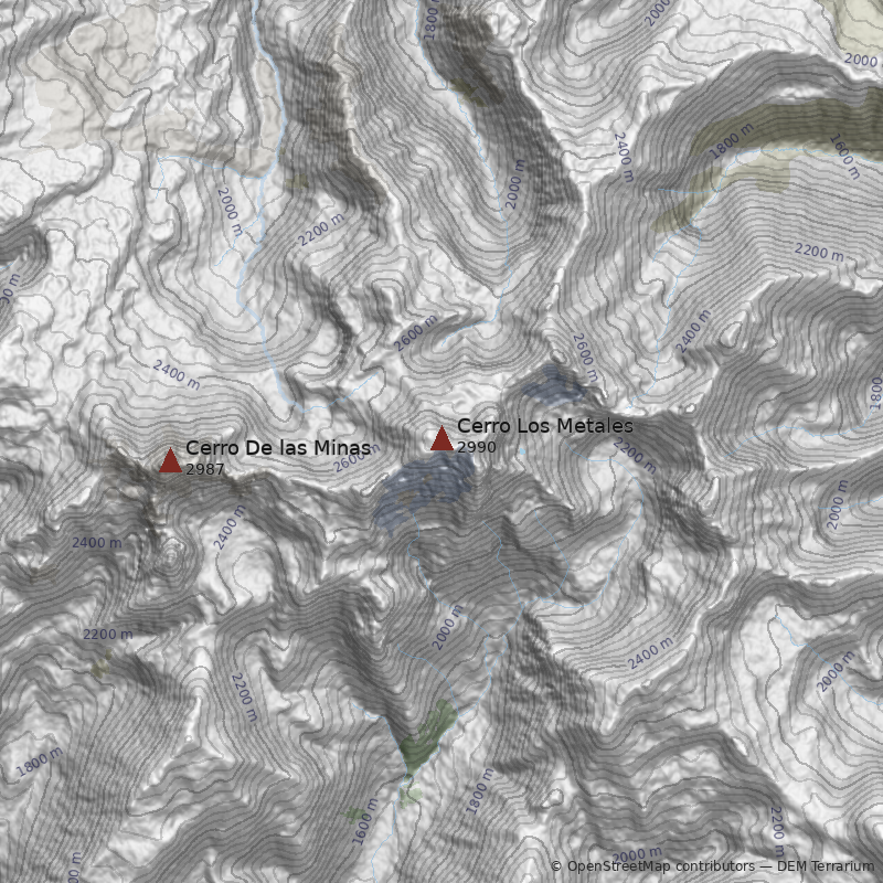Mapa Cerro Los Metales