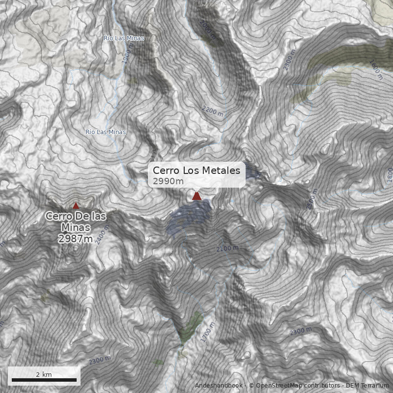 Mapa Cerro Los Metales
