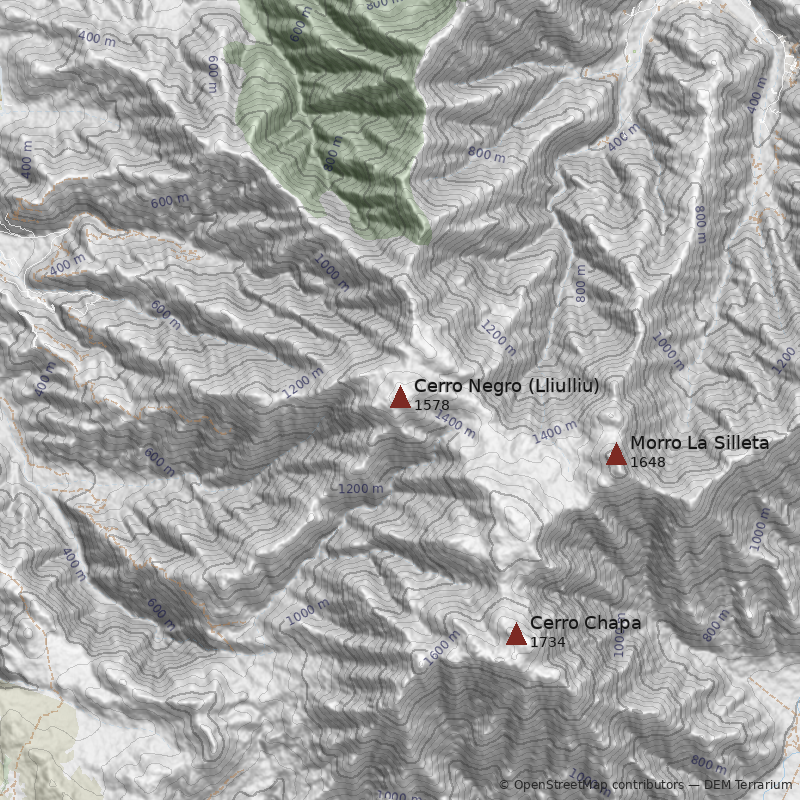 Mapa Cerro Negro (Lliulliu)