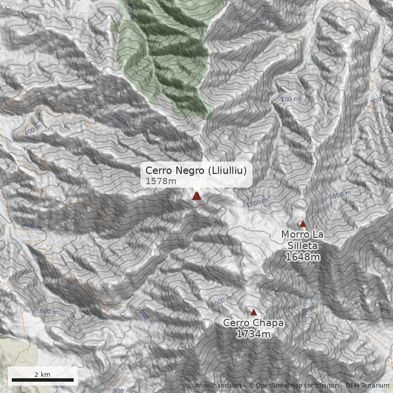 Mapa Cerro Negro (Lliulliu)