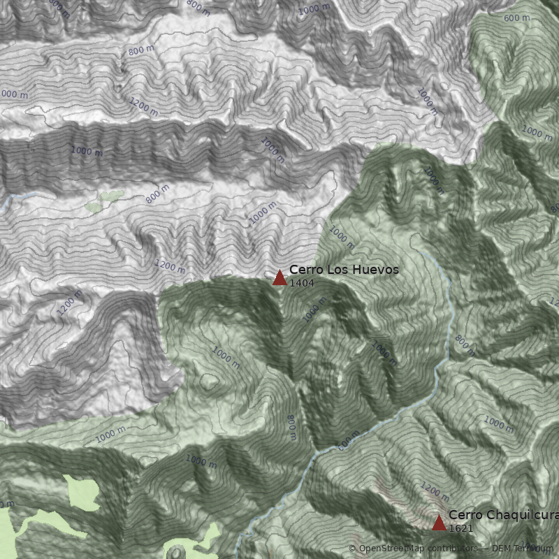 Mapa Cerro Los Huevos