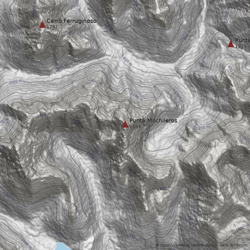 Mapa Punta Mochileros