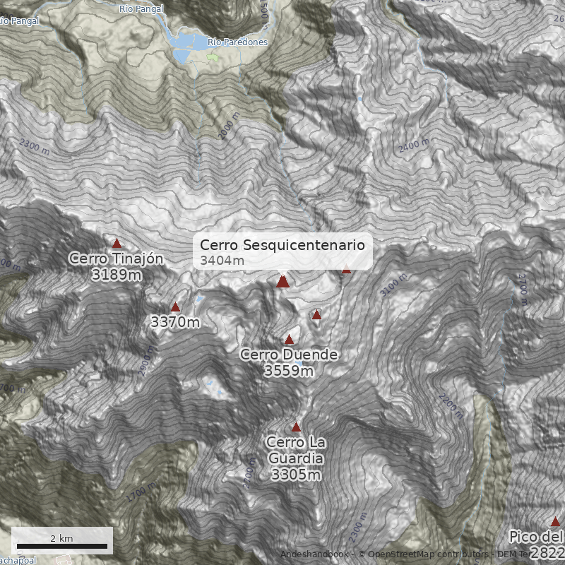 Mapa Cerro Sesquicentenario