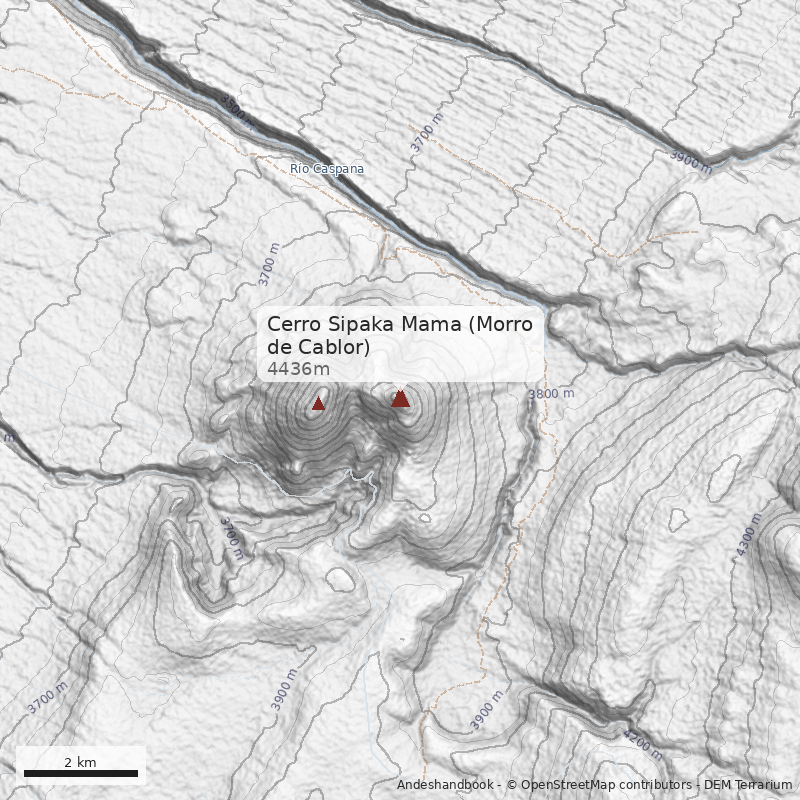 Mapa Cerro Sipaka Mama (Morro de Cablor) 