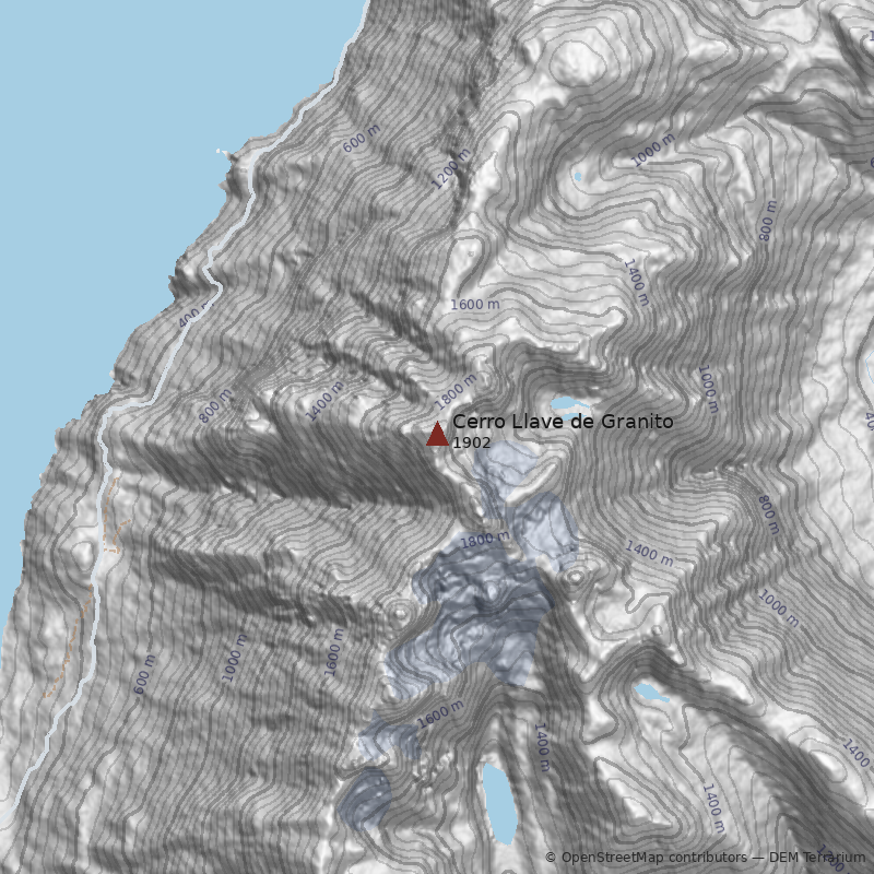 Mapa Cerro Llave de Granito