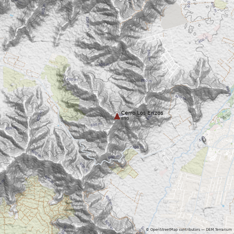 Mapa Cerro Los Erizos