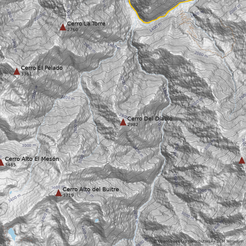 Mapa Cerro Del Diablo