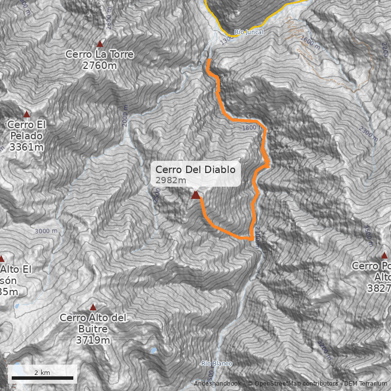 Mapa Cerro Del Diablo